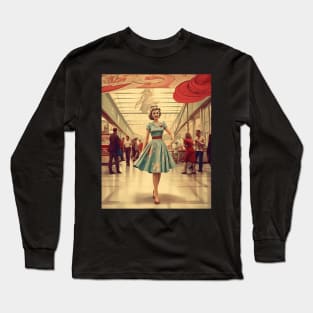 A Pin Up Girl at the Mall Long Sleeve T-Shirt